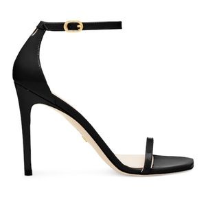 Stuart Weitzman Black Heels with Gold Buckle